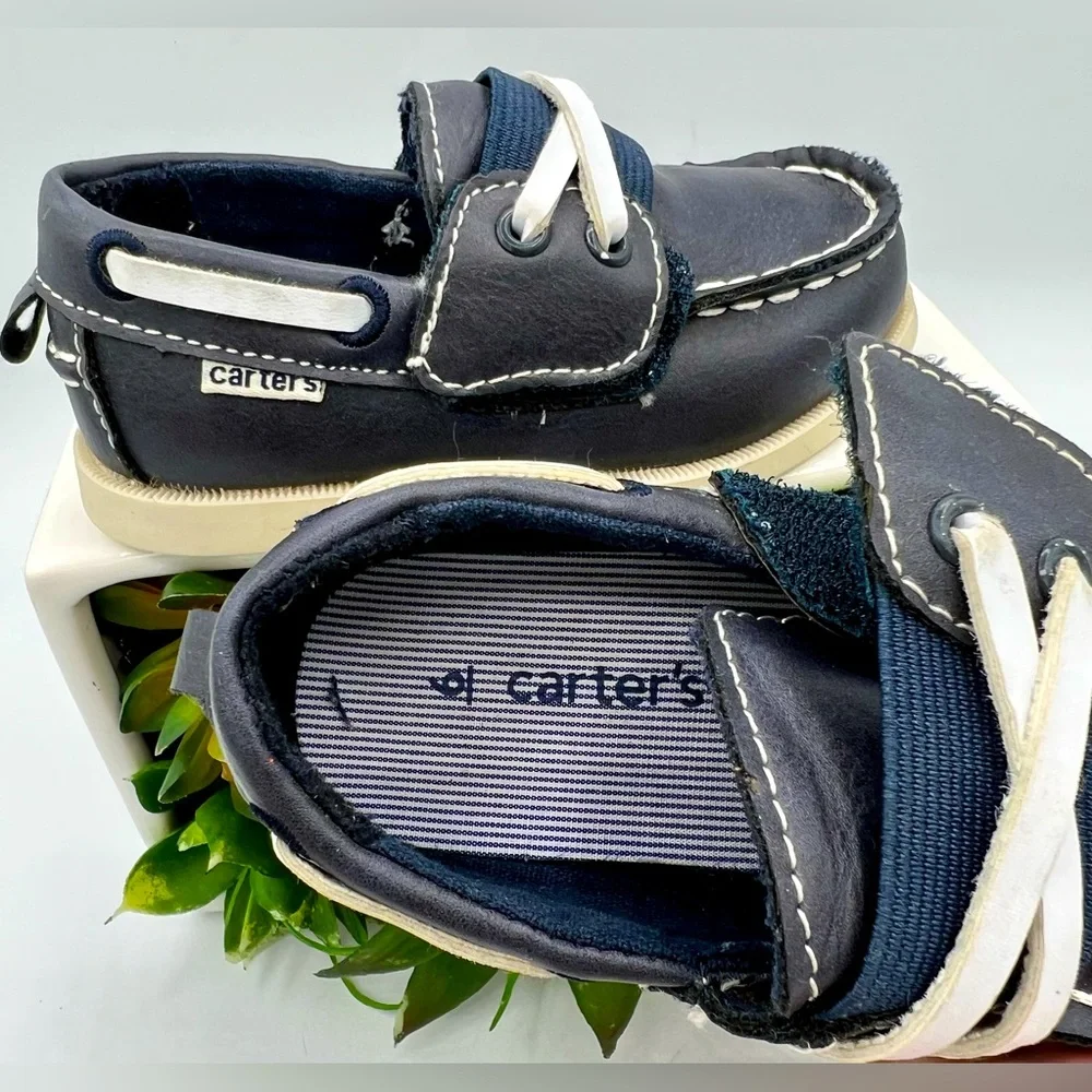 🌺Carter's Velcro Navy Blue Topsiders | Boat Shoes🌸🌺